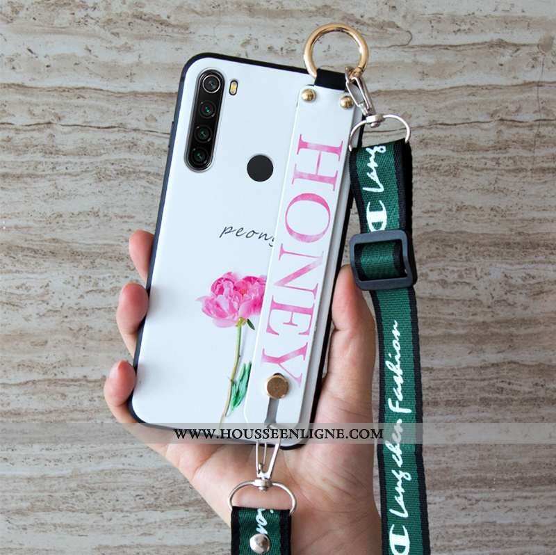 Housse Xiaomi Redmi Note 8t Tendance Fluide Doux Simple Blanc Silicone Incassable Petit Blanche