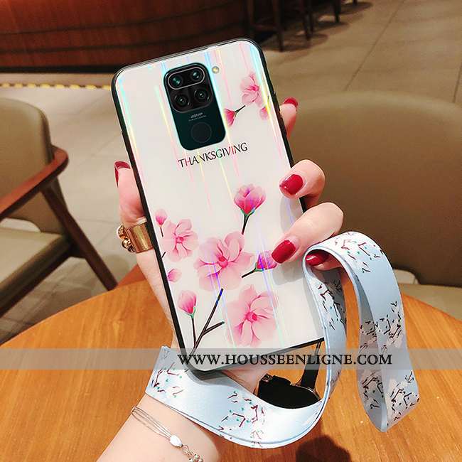 Housse Xiaomi Redmi Note 9 Créatif Tendance Verre Ornements Suspendus Refroidissement Rouge Coque Bl