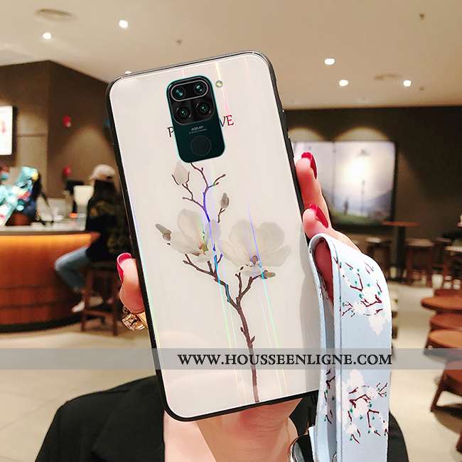 Housse Xiaomi Redmi Note 9 Créatif Tendance Verre Ornements Suspendus Refroidissement Rouge Coque Bl