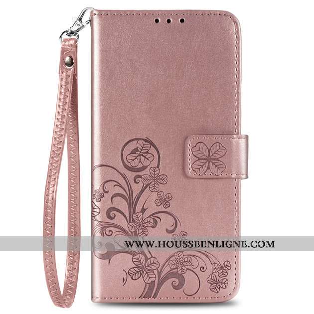 Housse Xiaomi Redmi Note 9 Cuir Fluide Doux Téléphone Portable Rouge Petit Étui Clamshell Violet