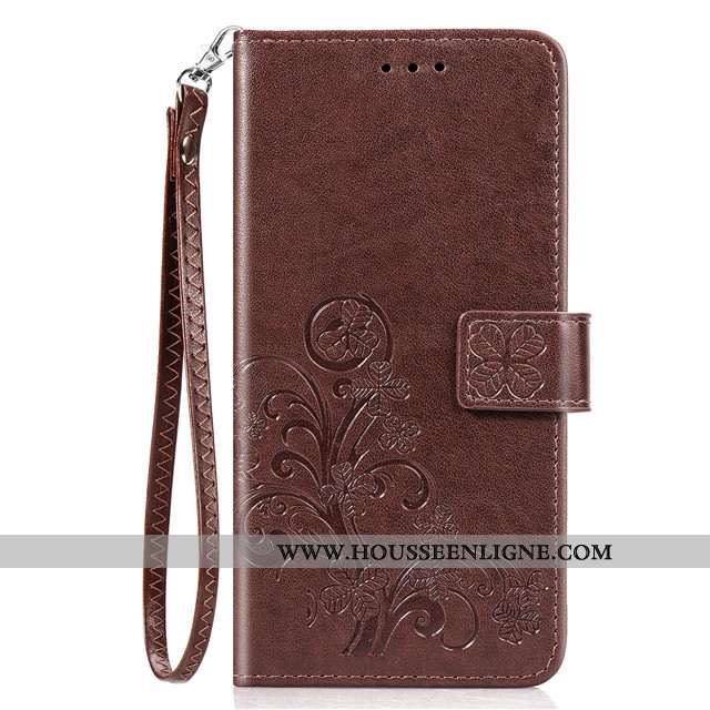 Housse Xiaomi Redmi Note 9 Cuir Fluide Doux Téléphone Portable Rouge Petit Étui Clamshell Violet