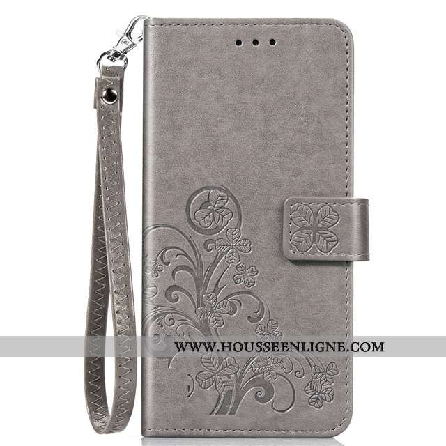 Housse Xiaomi Redmi Note 9 Cuir Fluide Doux Téléphone Portable Rouge Petit Étui Clamshell Violet