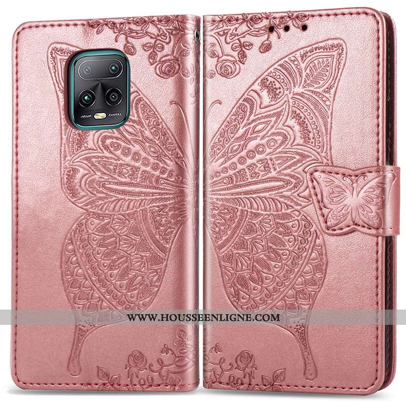 Housse Xiaomi Redmi Note 9 Pro Cuir Protection Couleur Unie Charmant Rouge Bleu
