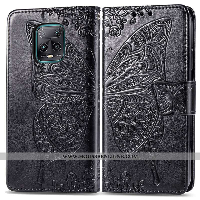 Housse Xiaomi Redmi Note 9 Pro Cuir Protection Couleur Unie Charmant Rouge Bleu
