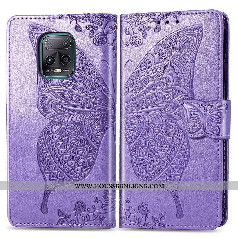 Housse Xiaomi Redmi Note 9 Pro Cuir Protection Couleur Unie Charmant Rouge Bleu