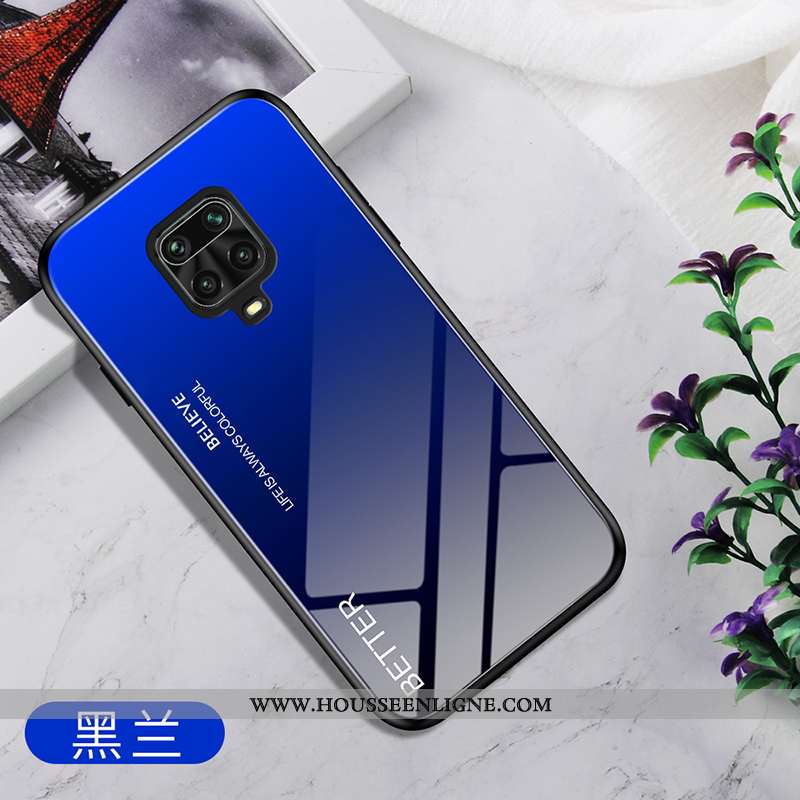 Housse Xiaomi Redmi Note 9 Pro Fluide Doux Silicone Coque Incassable Dégradé Tendance Rouge Bleu