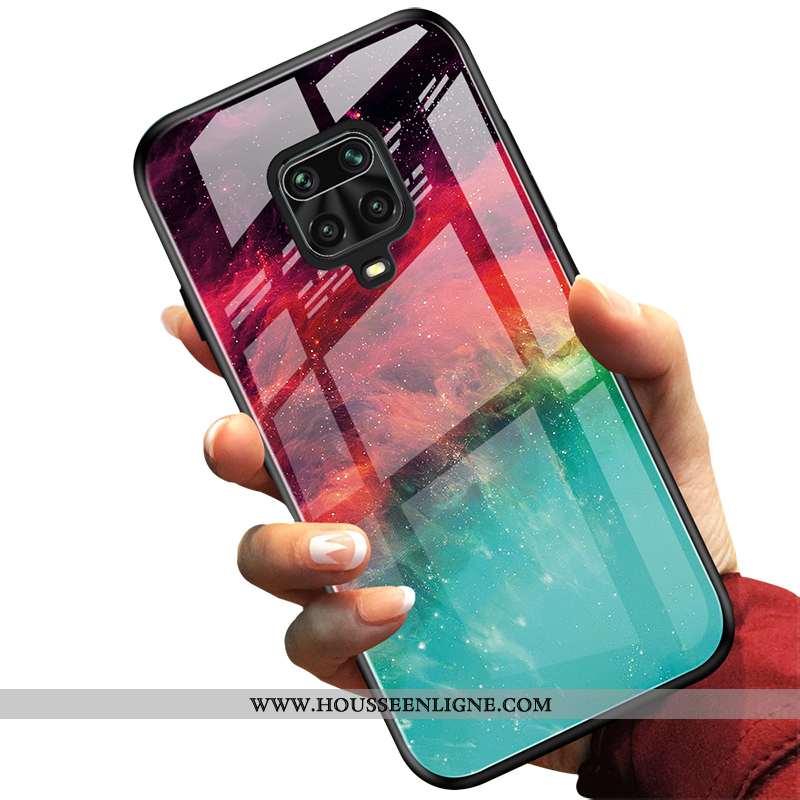 Housse Xiaomi Redmi Note 9 Pro Fluide Doux Silicone Coque Incassable Dégradé Tendance Rouge Bleu