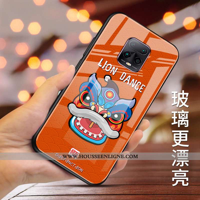 Housse Xiaomi Redmi Note 9 Pro Verre Créatif Coque Téléphone Portable Silicone Étui Dessin Animé Ver