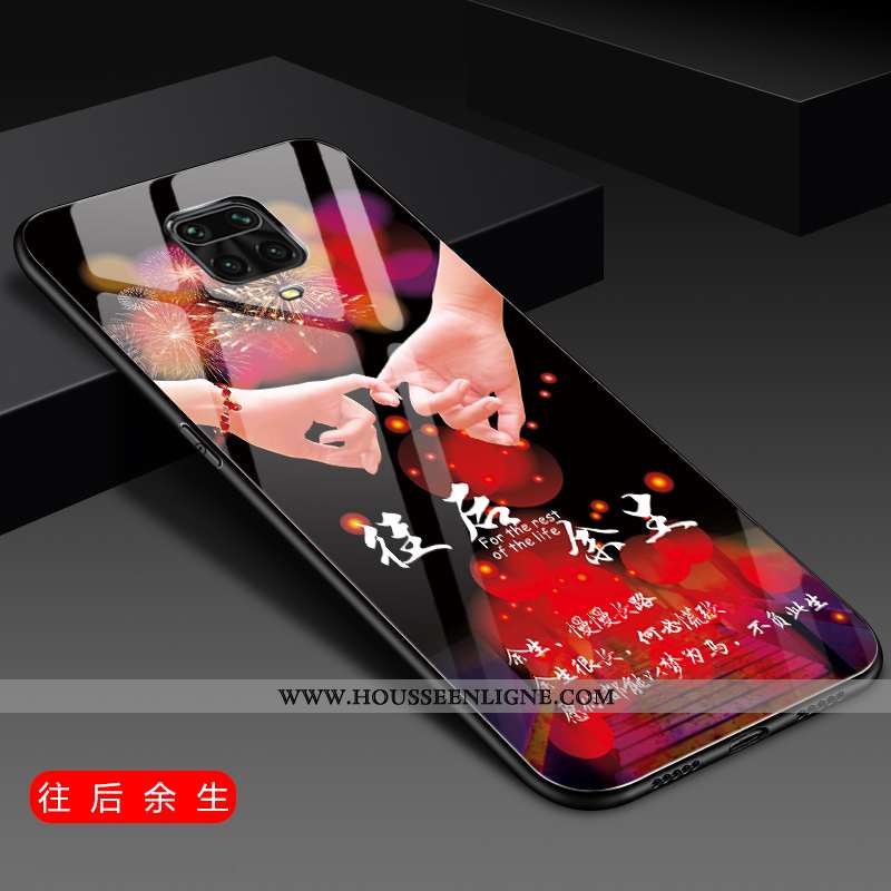 Housse Xiaomi Redmi Note 9 Pro Verre Personnalité Coque Tout Compris Mode Bleu Petit