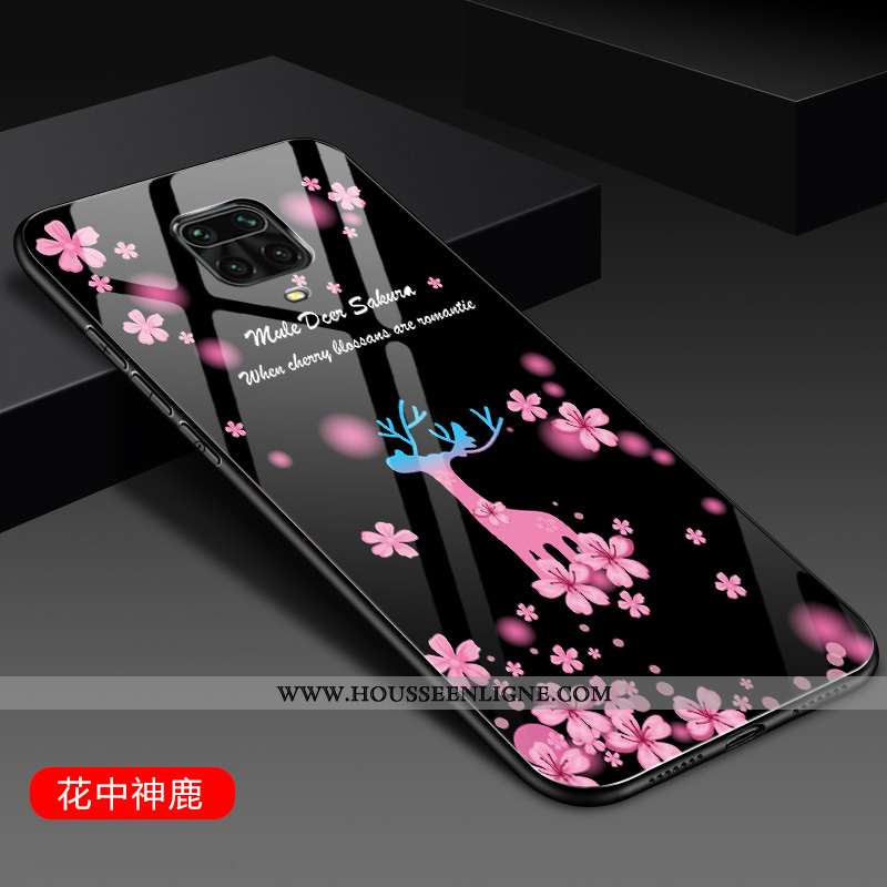 Housse Xiaomi Redmi Note 9 Pro Verre Personnalité Coque Tout Compris Mode Bleu Petit