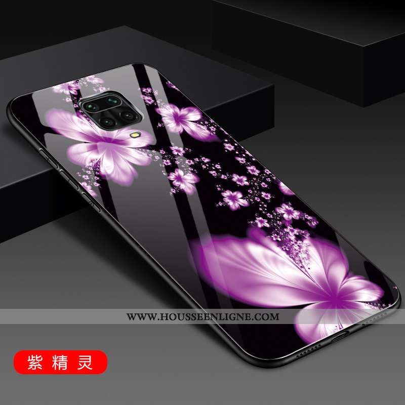 Housse Xiaomi Redmi Note 9 Pro Verre Personnalité Coque Tout Compris Mode Bleu Petit