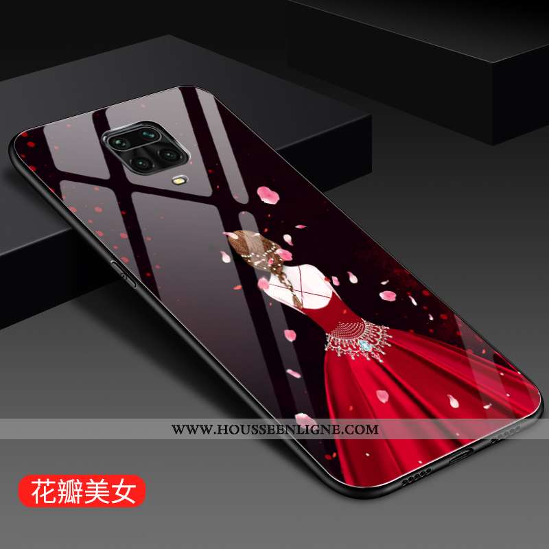 Housse Xiaomi Redmi Note 9 Pro Verre Personnalité Coque Tout Compris Mode Bleu Petit