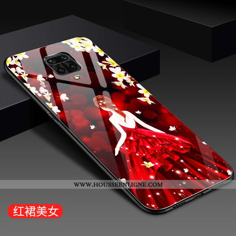 Housse Xiaomi Redmi Note 9 Pro Verre Personnalité Coque Tout Compris Mode Bleu Petit
