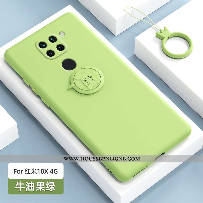 Housse Xiaomi Redmi Note 9 Protection Délavé En Daim Silicone Simple Support Rouge Rose