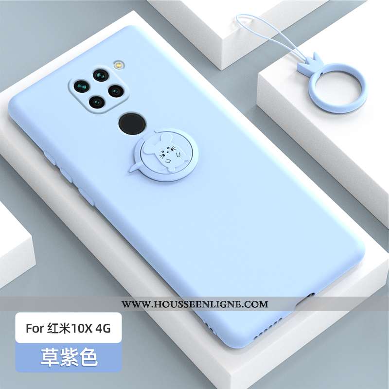 Housse Xiaomi Redmi Note 9 Protection Délavé En Daim Silicone Simple Support Rouge Rose