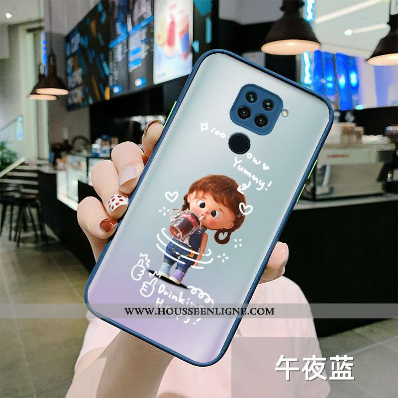Housse Xiaomi Redmi Note 9 Tendance Fluide Doux Délavé En Daim Créatif Incassable Personnalité Vert 