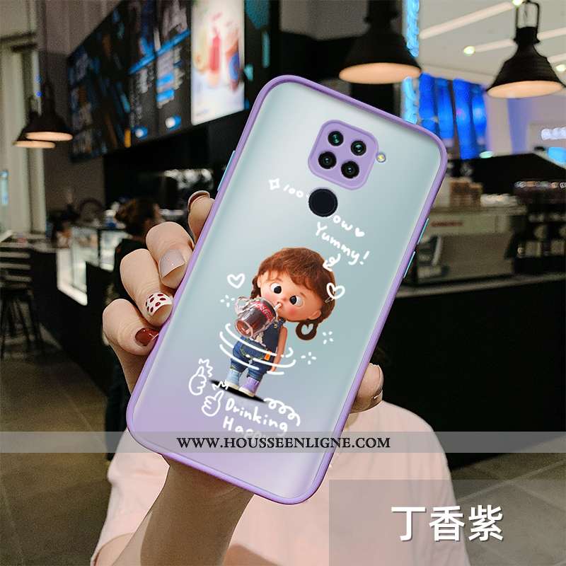 Housse Xiaomi Redmi Note 9 Tendance Fluide Doux Délavé En Daim Créatif Incassable Personnalité Vert 