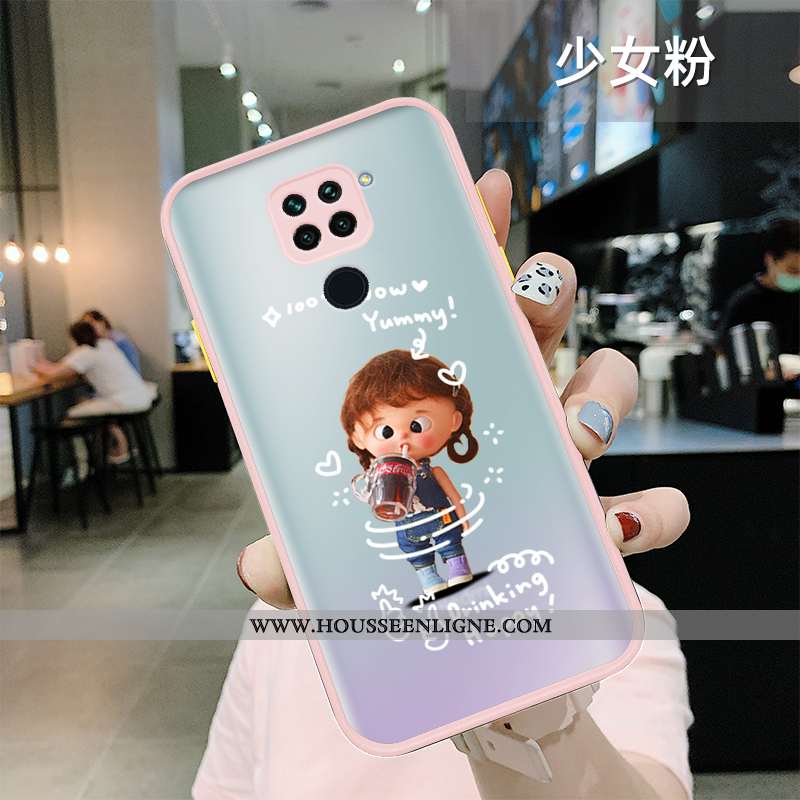 Housse Xiaomi Redmi Note 9 Tendance Fluide Doux Délavé En Daim Créatif Incassable Personnalité Vert 