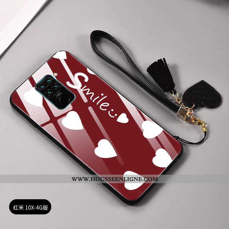 Housse Xiaomi Redmi Note 9 Tendance Légère Téléphone Portable Créatif Petit Coque Rouge