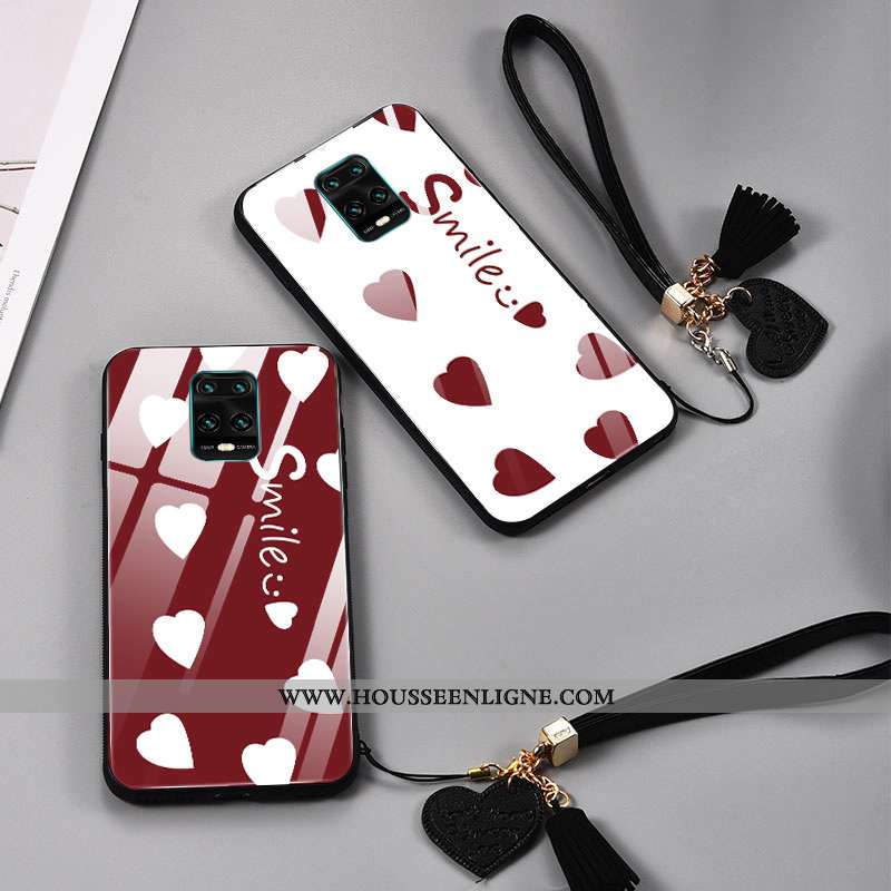 Housse Xiaomi Redmi Note 9 Tendance Légère Téléphone Portable Créatif Petit Coque Rouge