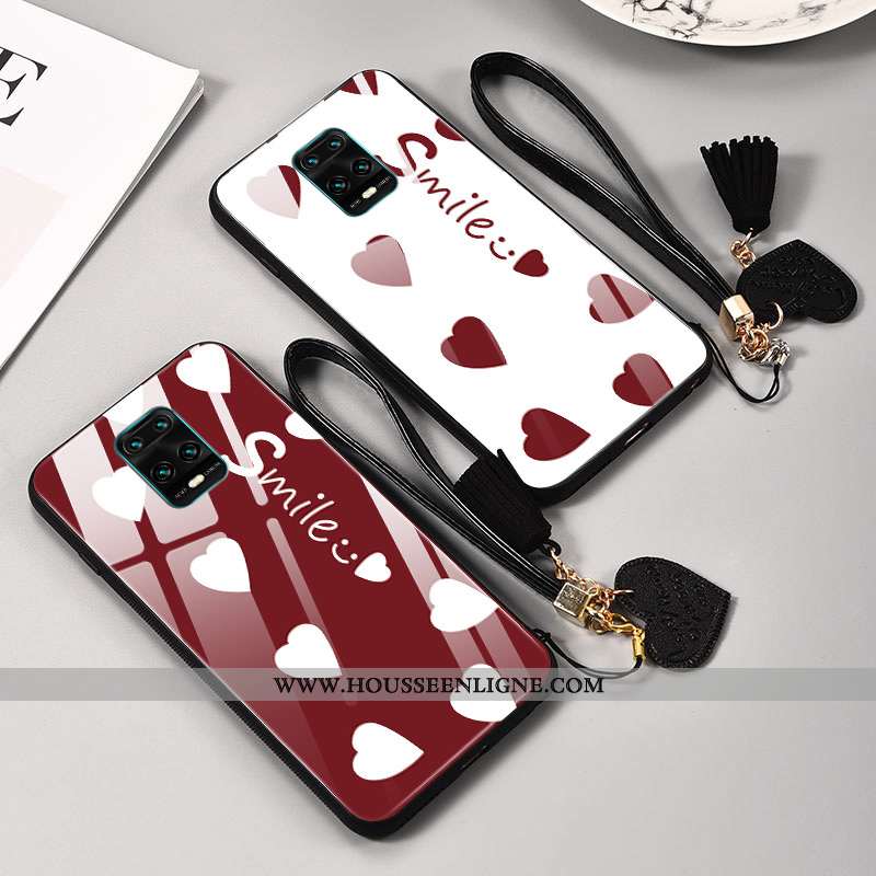 Housse Xiaomi Redmi Note 9 Tendance Légère Téléphone Portable Créatif Petit Coque Rouge