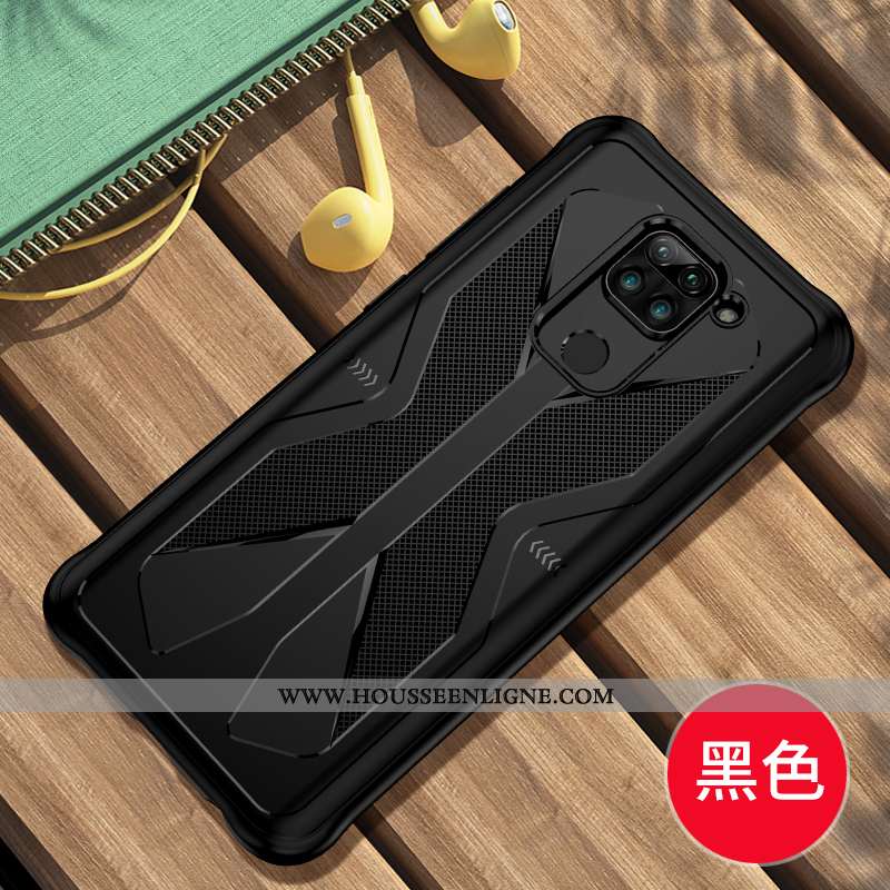 Housse Xiaomi Redmi Note 9 Transparent Personnalité Silicone Petit Créatif Tout Compris Rouge Noir