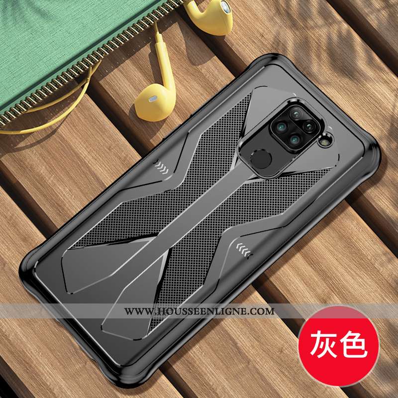 Housse Xiaomi Redmi Note 9 Transparent Personnalité Silicone Petit Créatif Tout Compris Rouge Noir