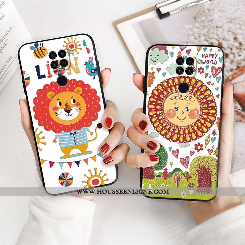 Housse Xiaomi Redmi Note 9 Vintage Tendance Délavé En Daim Protection Bleu Dessin Animé Étui