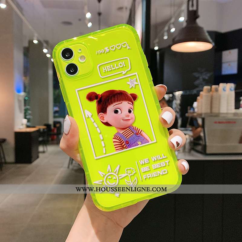 Housse iPhone 11 Charmant Fluide Doux Tout Compris Étui Téléphone Portable Orange Incassable