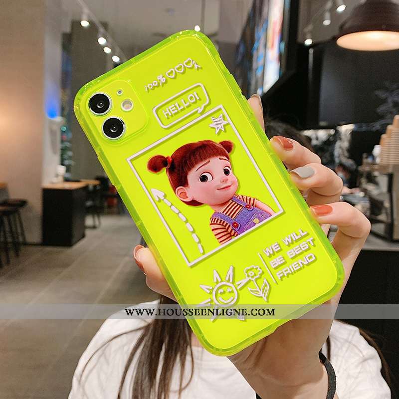 Housse iPhone 11 Charmant Fluide Doux Tout Compris Étui Téléphone Portable Orange Incassable