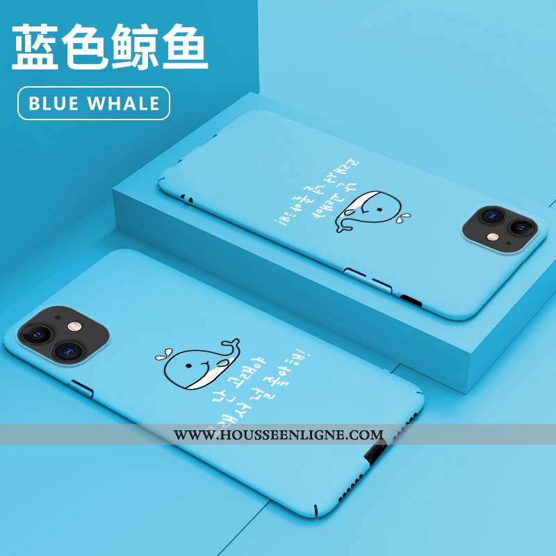 Housse iPhone 11 Délavé En Daim Personnalité Tout Compris Jaune Incassable Protection Coque