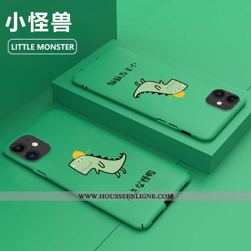 Housse iPhone 11 Délavé En Daim Personnalité Tout Compris Jaune Incassable Protection Coque