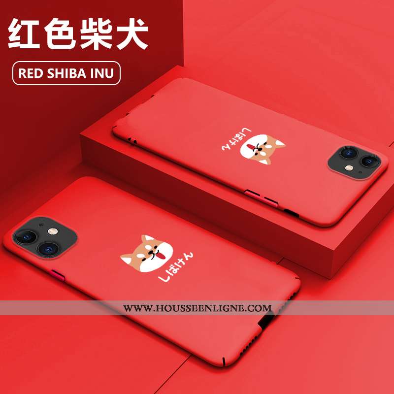 Housse iPhone 11 Délavé En Daim Personnalité Tout Compris Jaune Incassable Protection Coque
