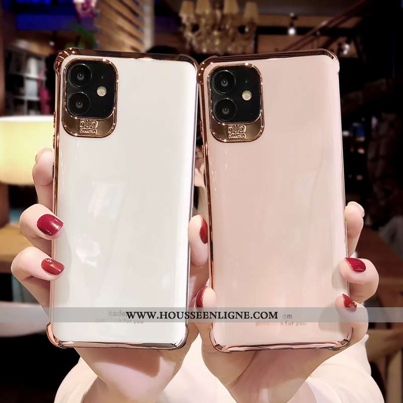 Housse iPhone 11 Luxe Personnalité Coque Luxe Téléphone Portable Net Rouge Tendance Rose