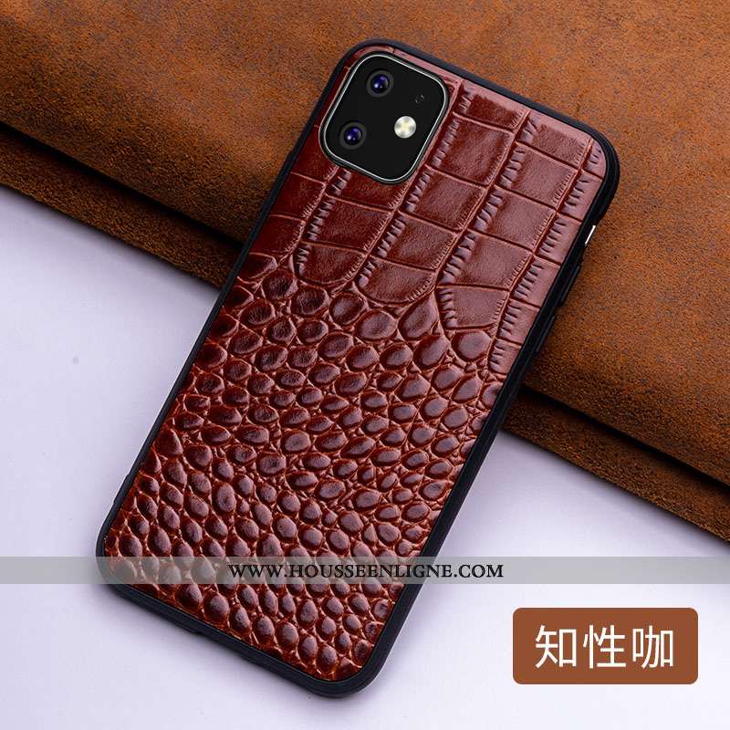 Housse iPhone 11 Légère Cuir Tendance Téléphone Portable Rouge Personnalité Incassable