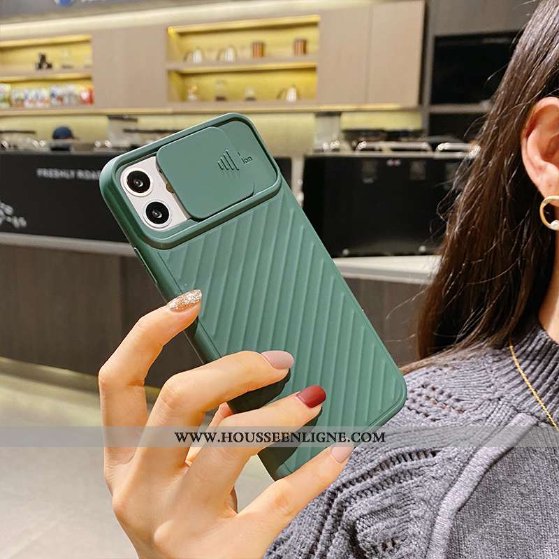 Housse iPhone 11 Mode Protection Créatif Personnalité Incassable Simple Net Rouge Noir
