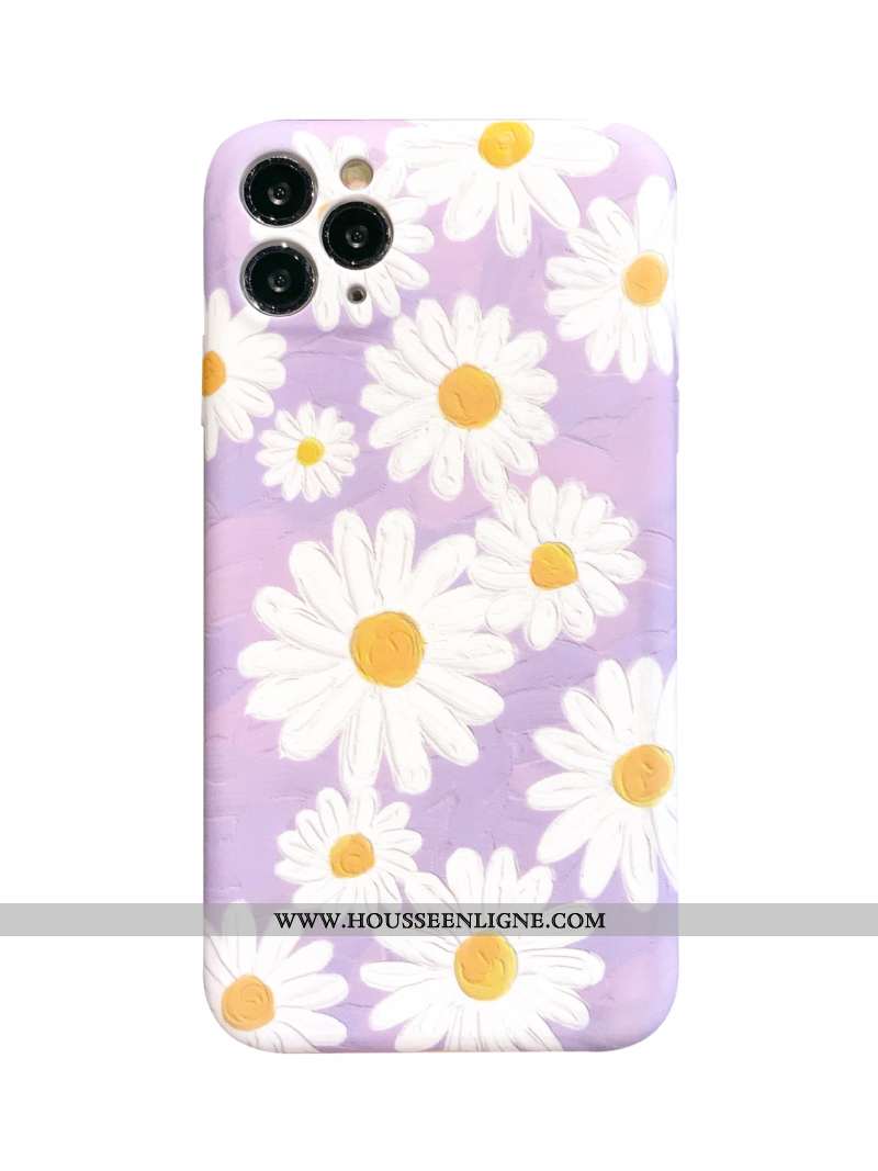 Housse iPhone 11 Pro Fluide Doux Délavé En Daim Tout Compris Violet Incassable Coque Vent