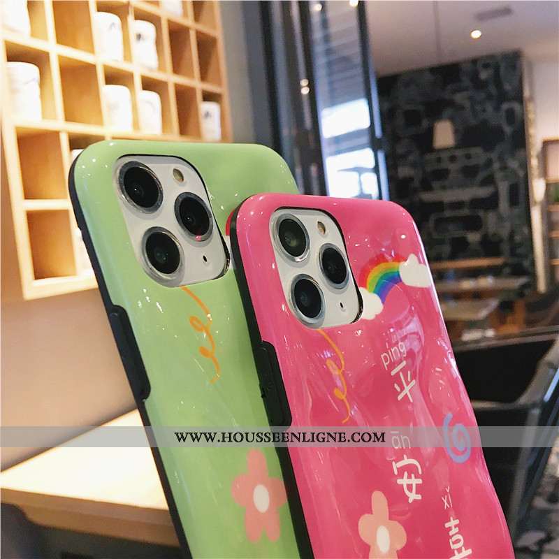 Housse iPhone 11 Pro Fluide Doux Silicone Ultra Téléphone Portable Cœur Petit Incassable Rose