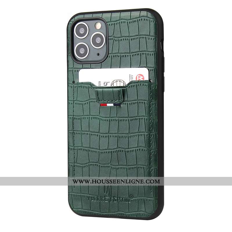 Housse iPhone 11 Pro Légère Cuir Rouge Carte Bancaire Modèle Fleurie Incassable Ultra