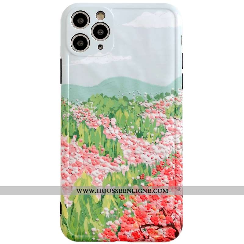 Housse iPhone 11 Pro Max Créatif Silicone Tout Compris Incassable Violet Vent Coque