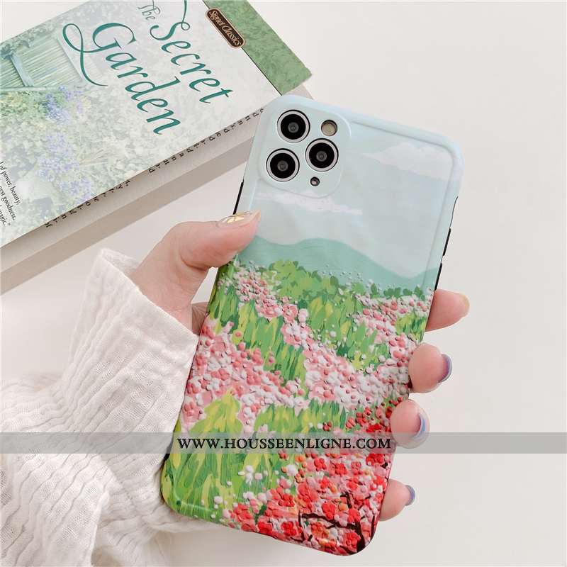 Housse iPhone 11 Pro Max Créatif Silicone Tout Compris Incassable Violet Vent Coque