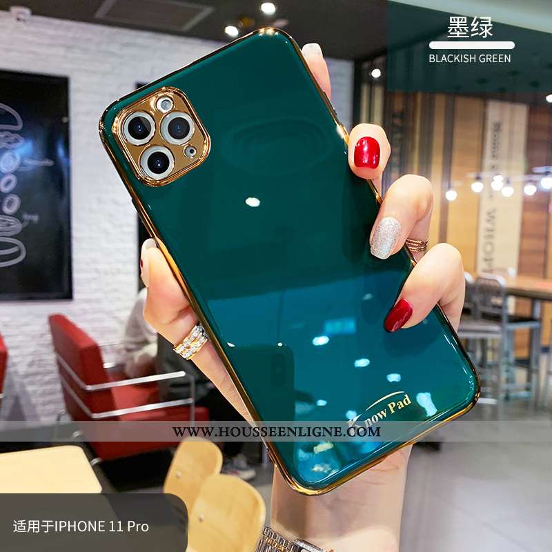 Housse iPhone 11 Pro Max Créatif Tendance Bleu Marin Vent Incassable Téléphone Portable Fluide Doux 