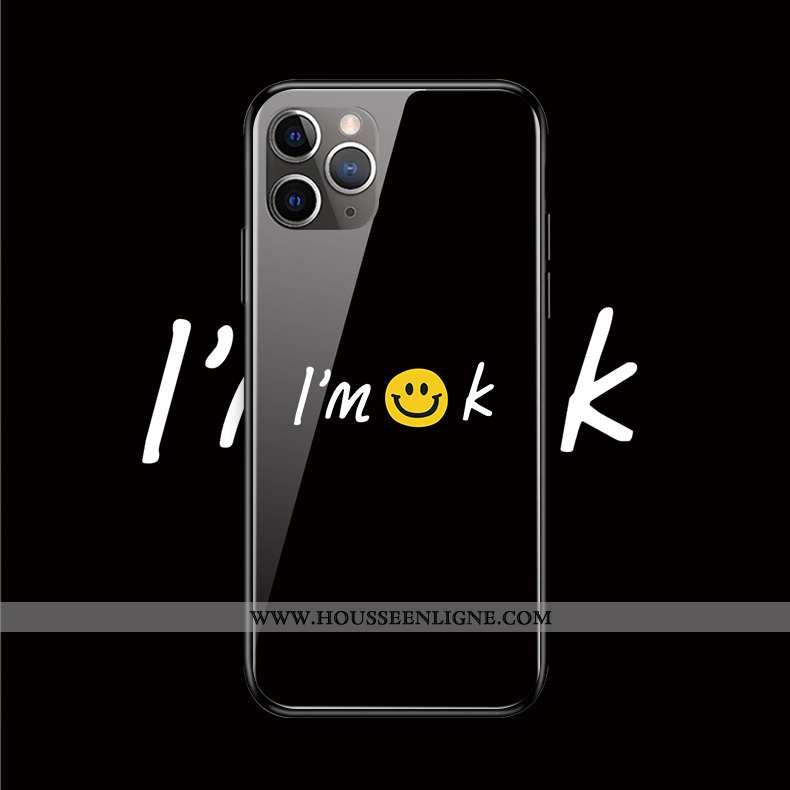 Housse iPhone 11 Pro Max Silicone Protection Rouge Verre Téléphone Portable Simple Cœur