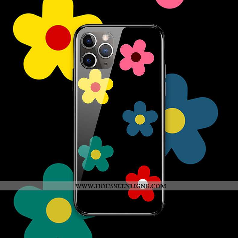 Housse iPhone 11 Pro Max Verre Silicone Coque Protection Vert Simple Vent Verte