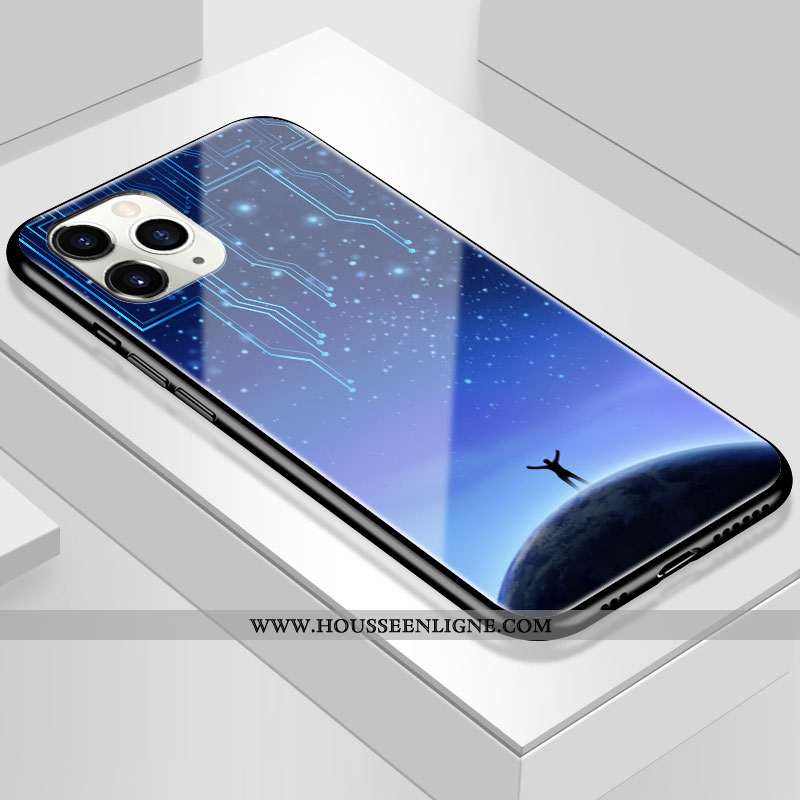Housse iPhone 11 Pro Personnalité Tendance Simple Couvercle Arrière Art Incassable Amoureux Jaune