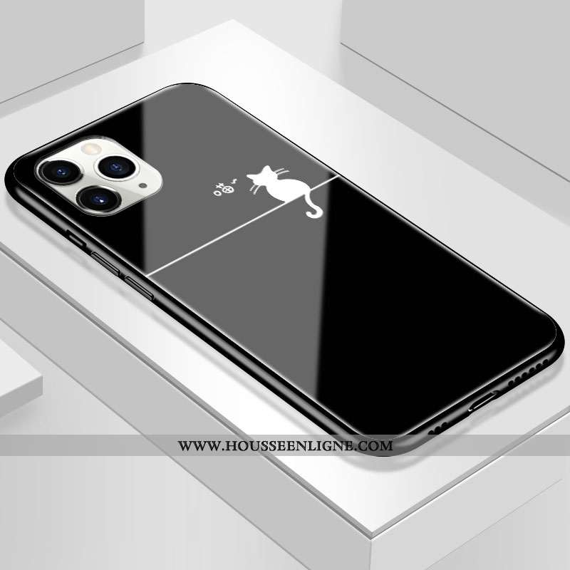 Housse iPhone 11 Pro Personnalité Tendance Simple Couvercle Arrière Art Incassable Amoureux Jaune
