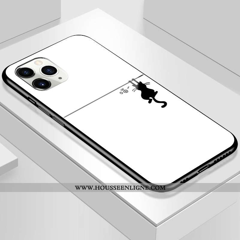 Housse iPhone 11 Pro Personnalité Tendance Simple Couvercle Arrière Art Incassable Amoureux Jaune