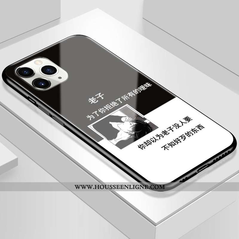Housse iPhone 11 Pro Personnalité Tendance Simple Couvercle Arrière Art Incassable Amoureux Jaune