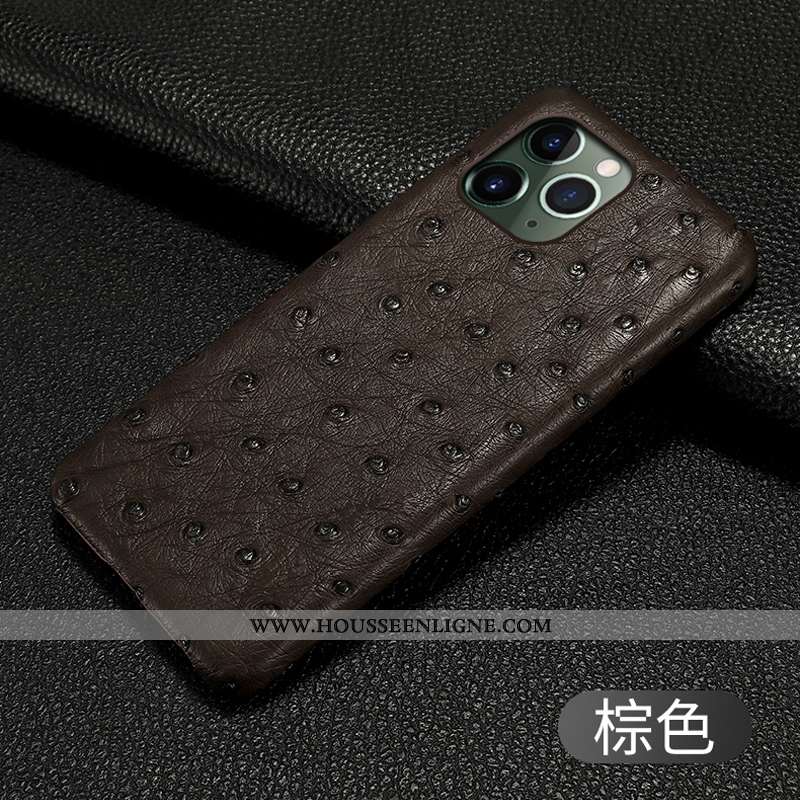 Housse iPhone 11 Pro Protection Luxe Cuir Incassable Téléphone Portable Coque Oiseau Noir