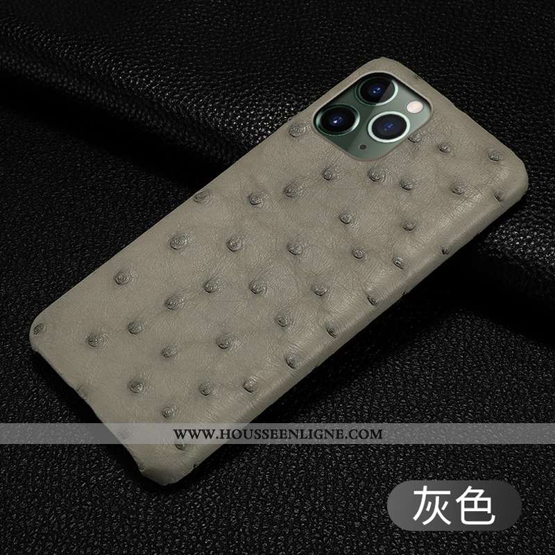 Housse iPhone 11 Pro Protection Luxe Cuir Incassable Téléphone Portable Coque Oiseau Noir